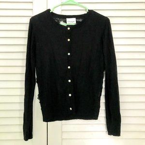 Black cardigan, lace back
